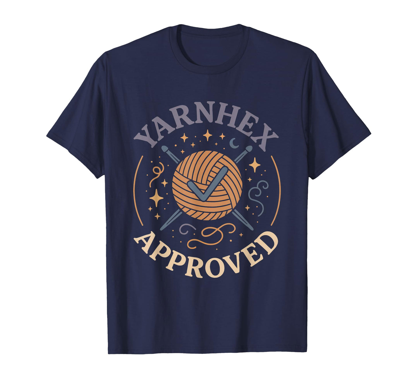 Knitting Witch Cozy Yarn Magical Approved Artisan Aesthetic T-Shirt