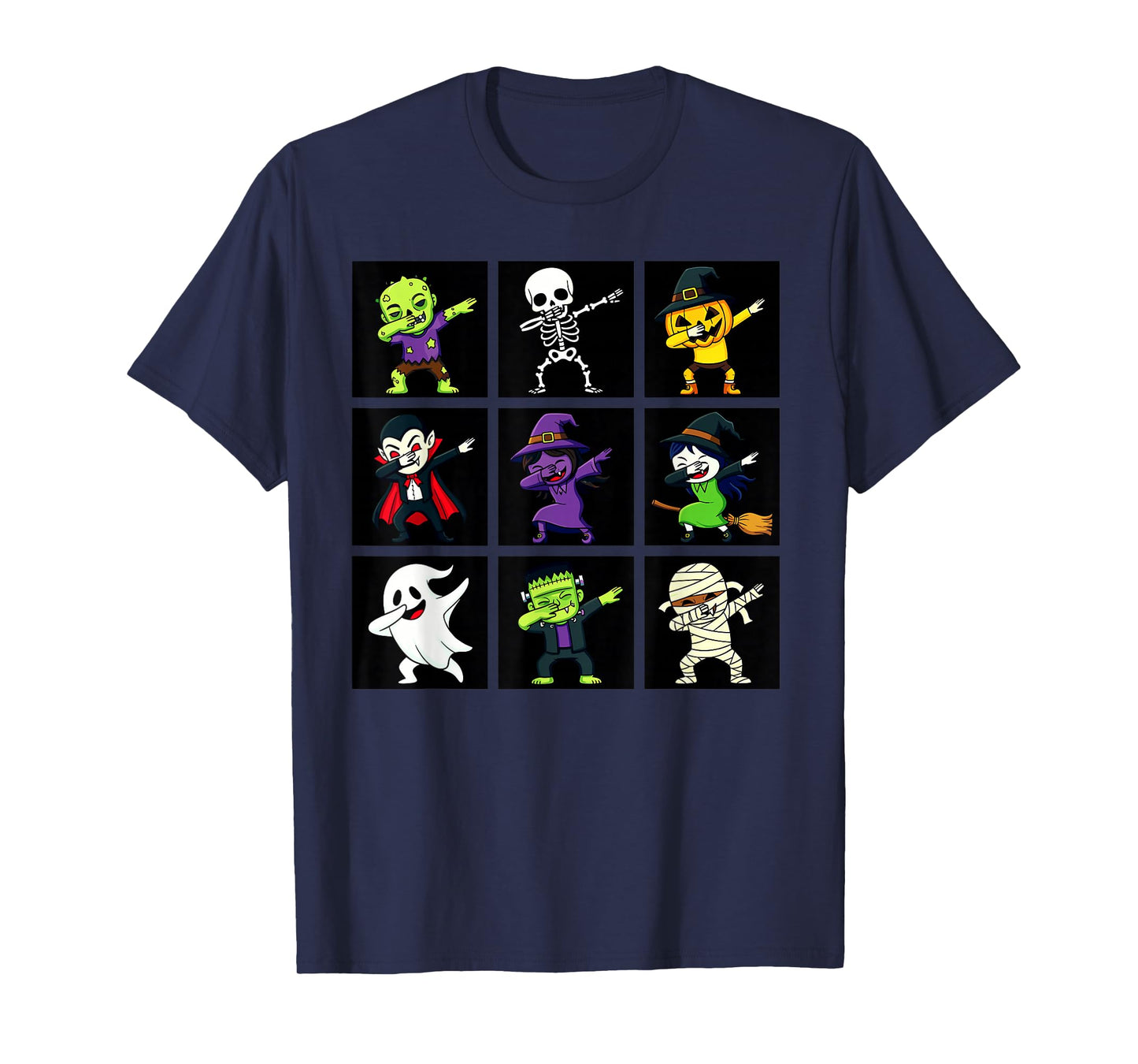 Cute Halloween Dab Monsters Ghost, Witch, Skeleton T-Shirt