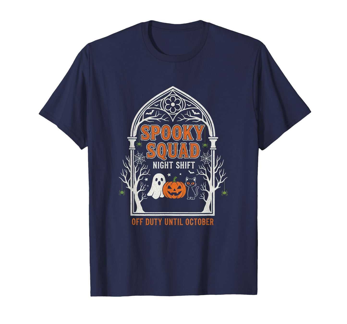 Spooky Squad Night Shift Funny Halloween Trick or Treat T-Shirt