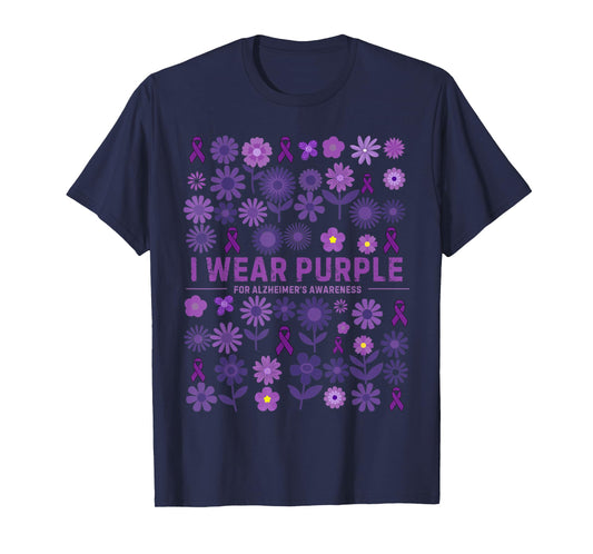 I Wear Purple for Alzheimer's Awareness T-Shirt