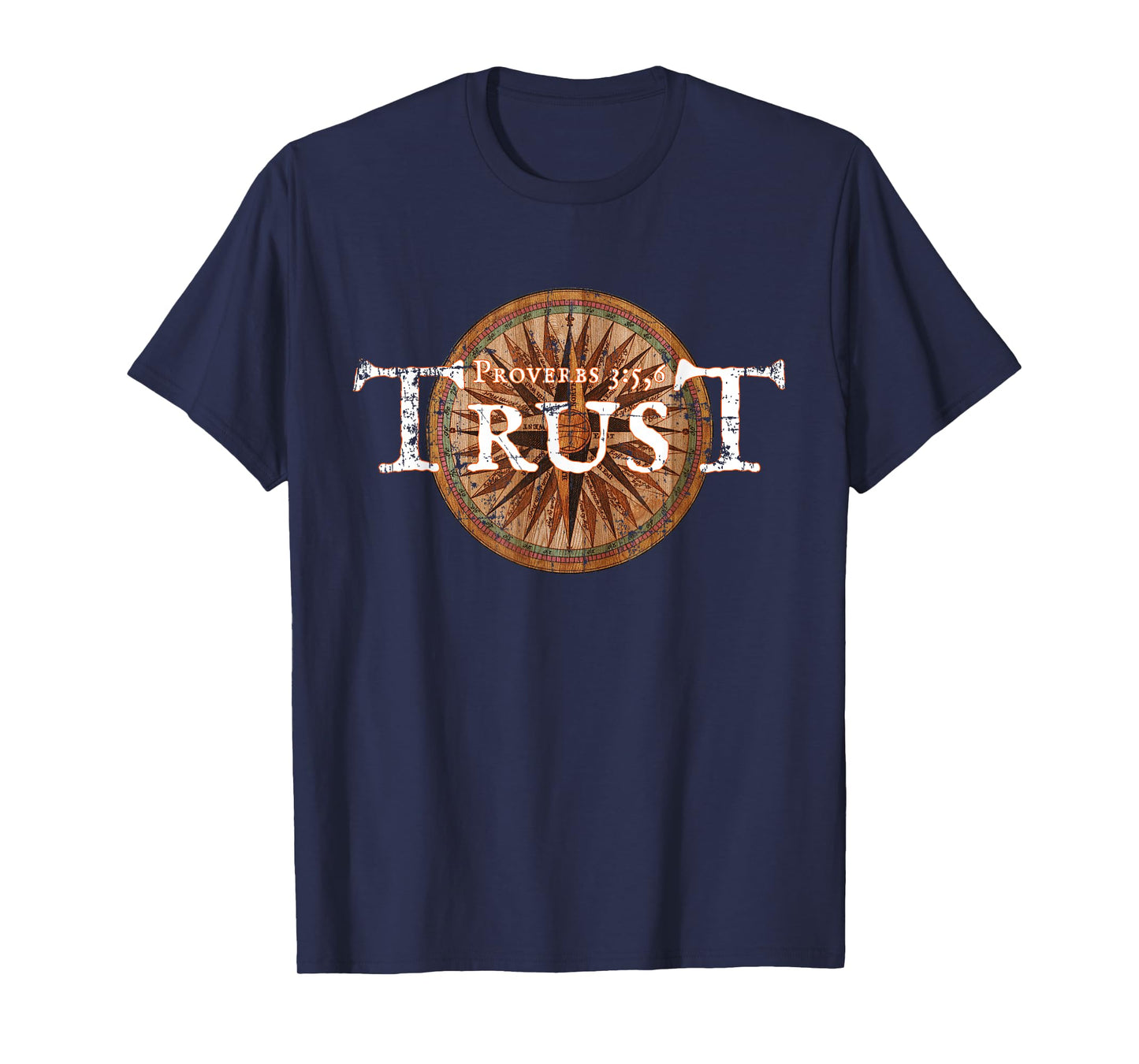 Christian Proverbs 3:5,6 Bible Verse KJV T-Shirt