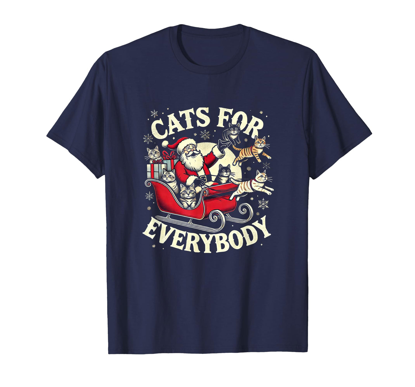 Santa Cat Lover Christmas Cats T-Shirt