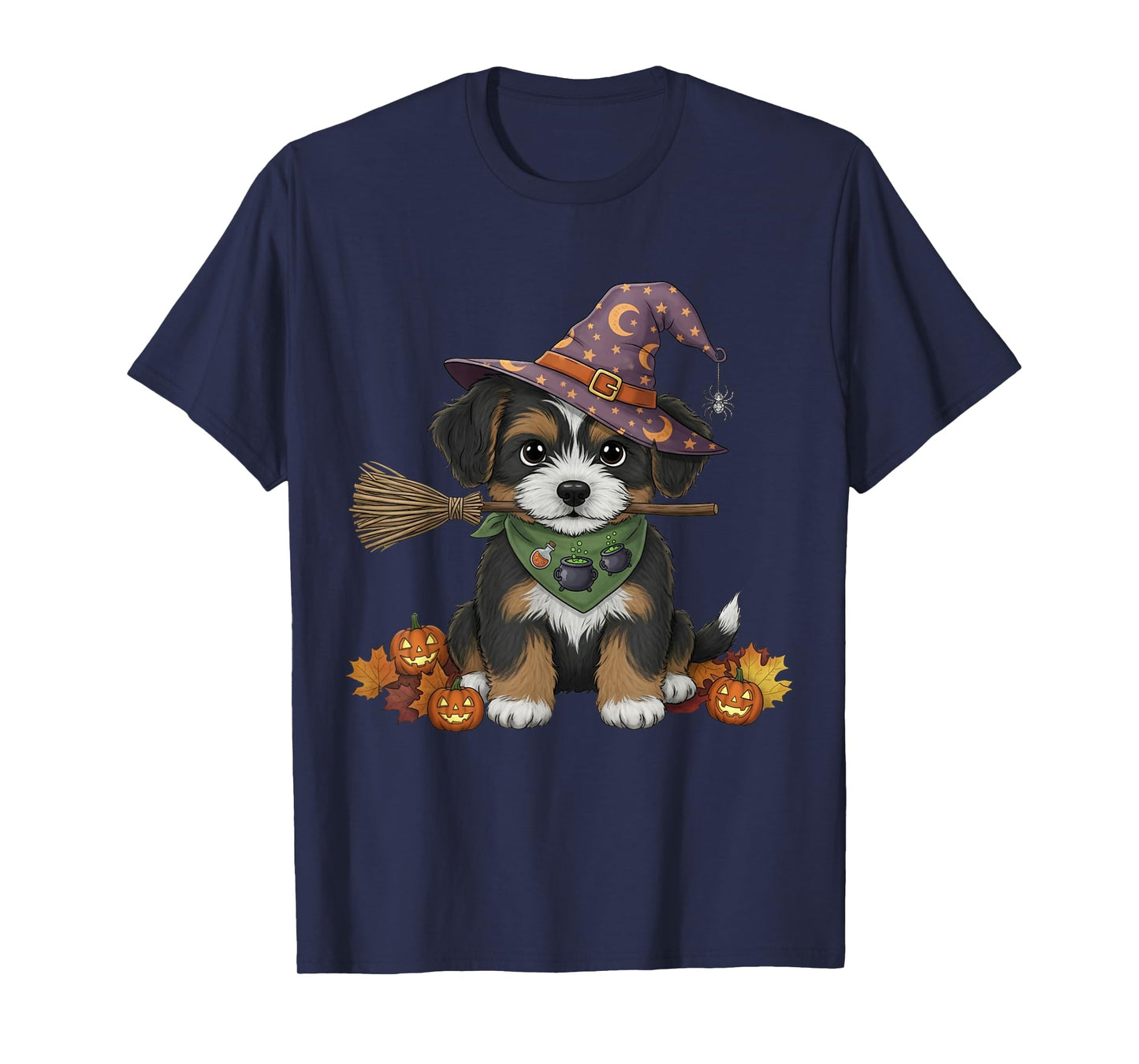 Kawaii Witch Puppy Cute Halloween Potion Designe T-Shirt