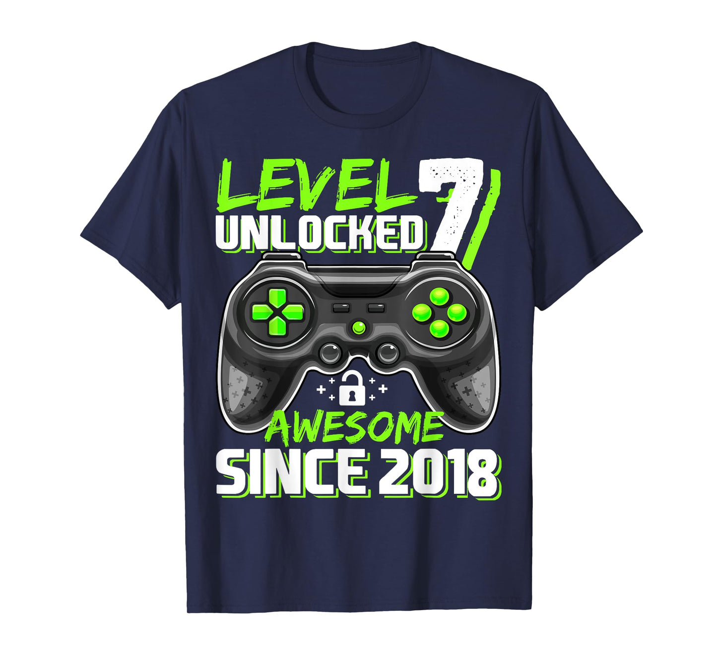 7th Birthday Boy Level 7 Gamer 7 Year Video Game Party T-Shirt