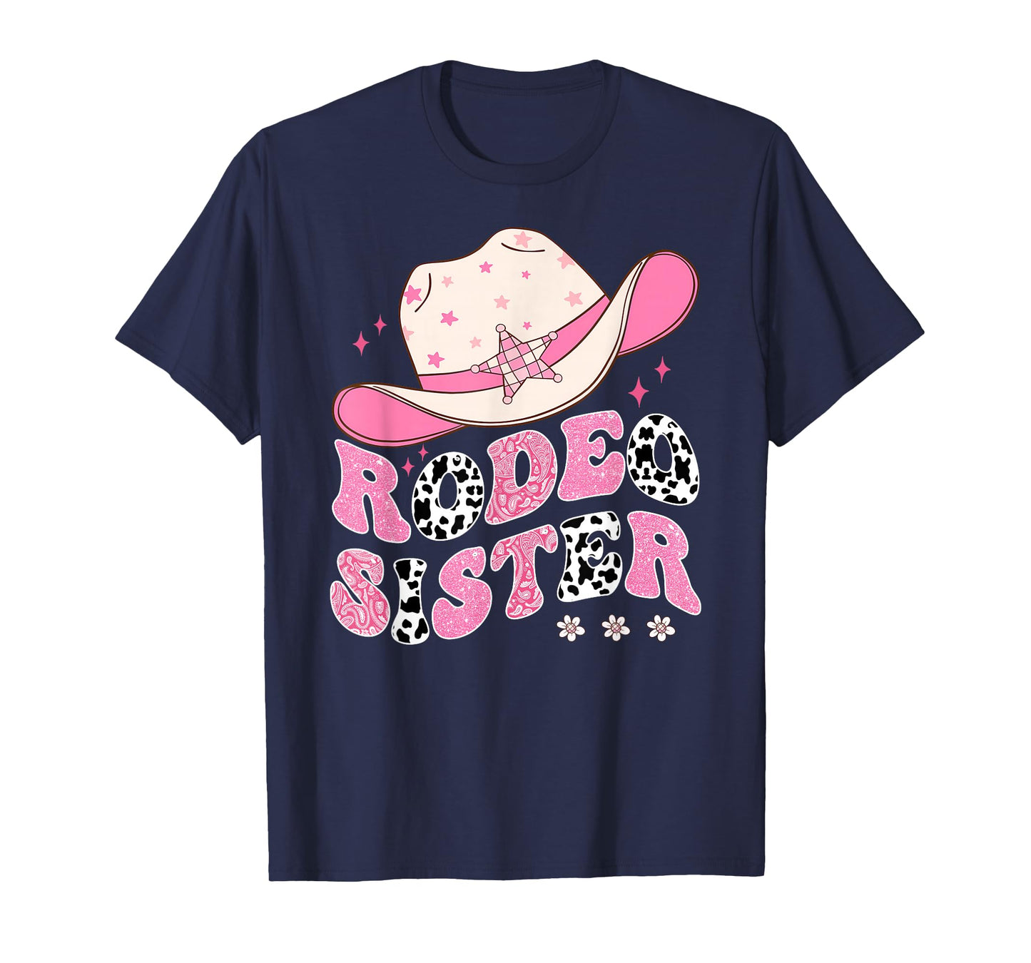 Rodeo Sister Pink CowGirl 1St Birthday Family Matching T-Shirt