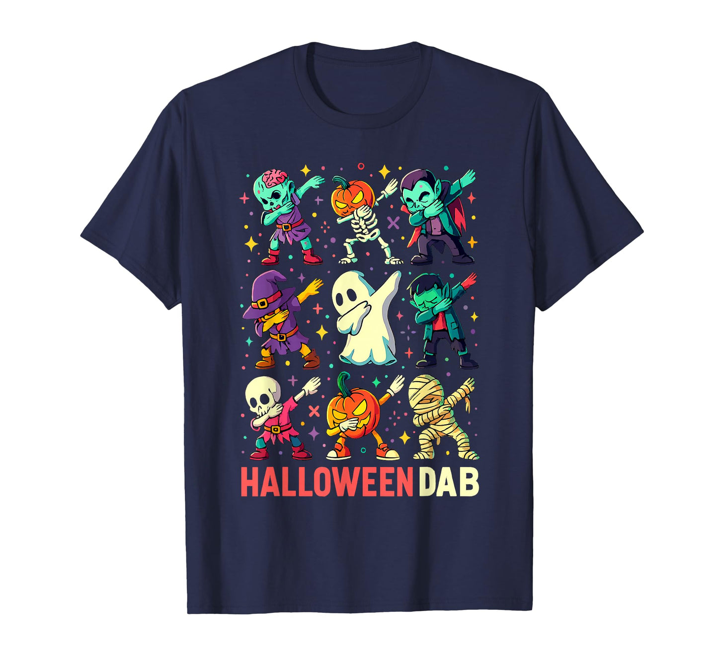 Spooky Dabbing Monsters Crew Dab Dance Fun T-Shirt