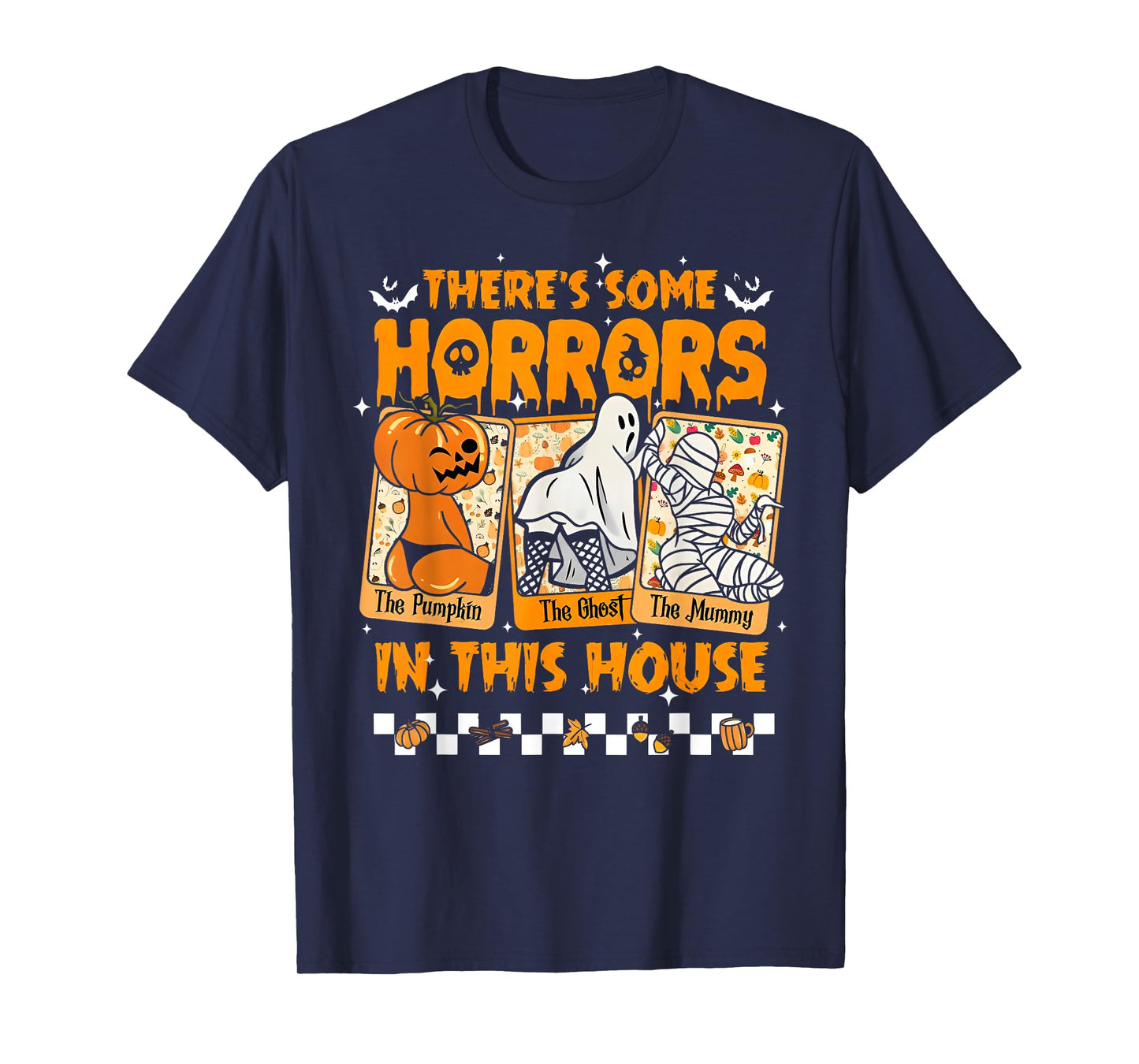 There's Some Horrors in This House Funny Horror Characters T-Shirt