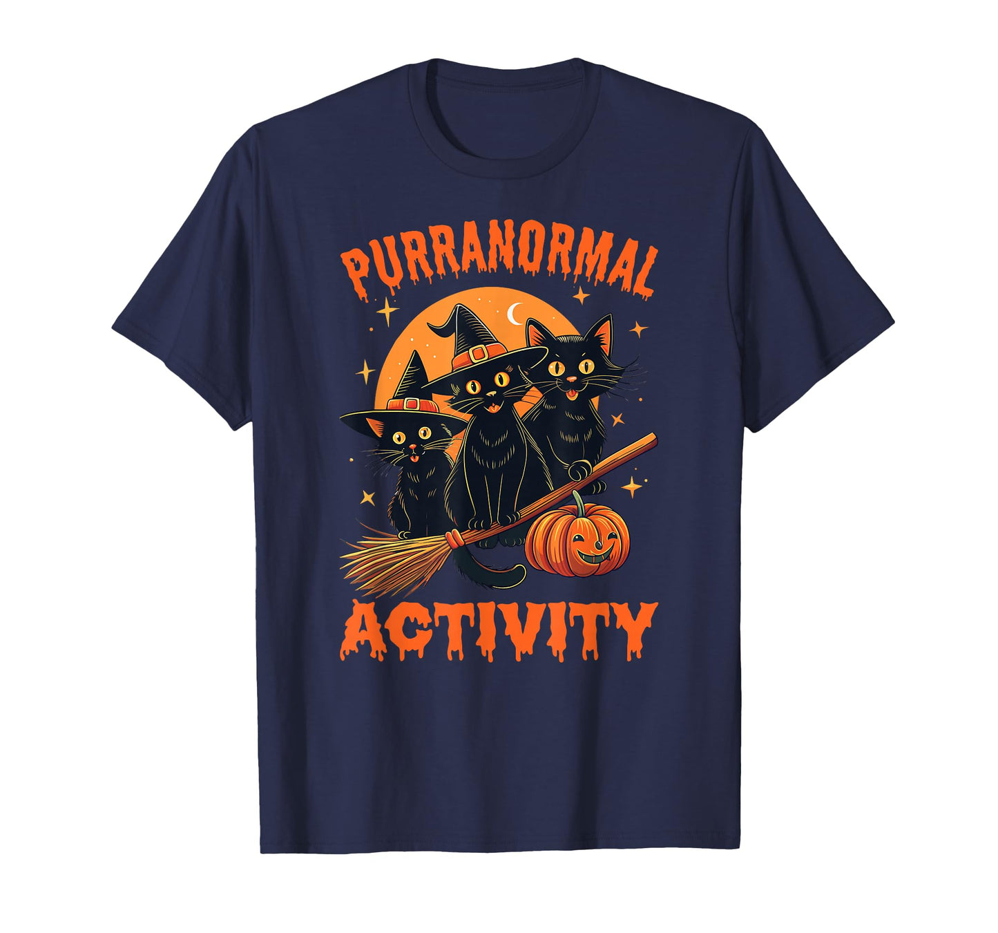 Purranormal Activity Funny Halloween Cat Mom T-Shirt