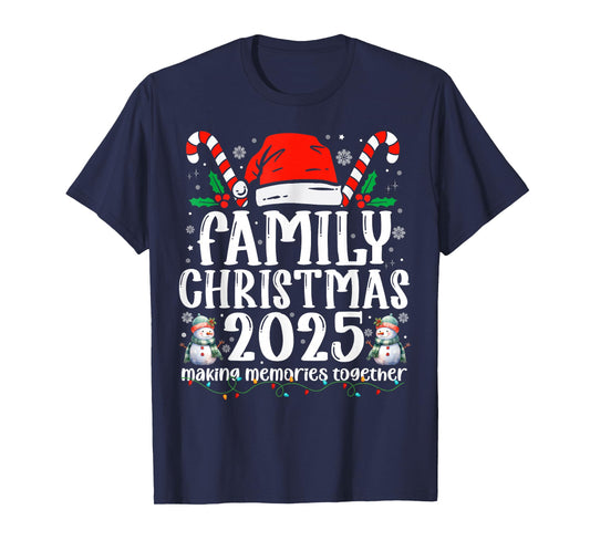 Family Christmas 2025 Santa Hat Squad Matching Group Xmas T-Shirt