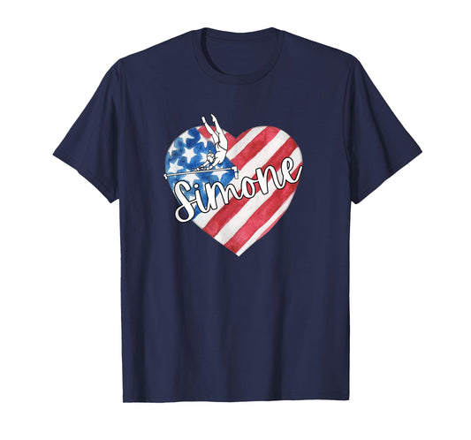 Simone T American Flag Swappable For Men and Women T-Shirt