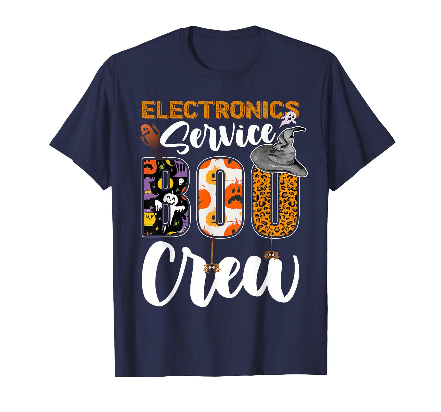 Electronics Service Boo Crew Halloween Match Technician T-Shirt