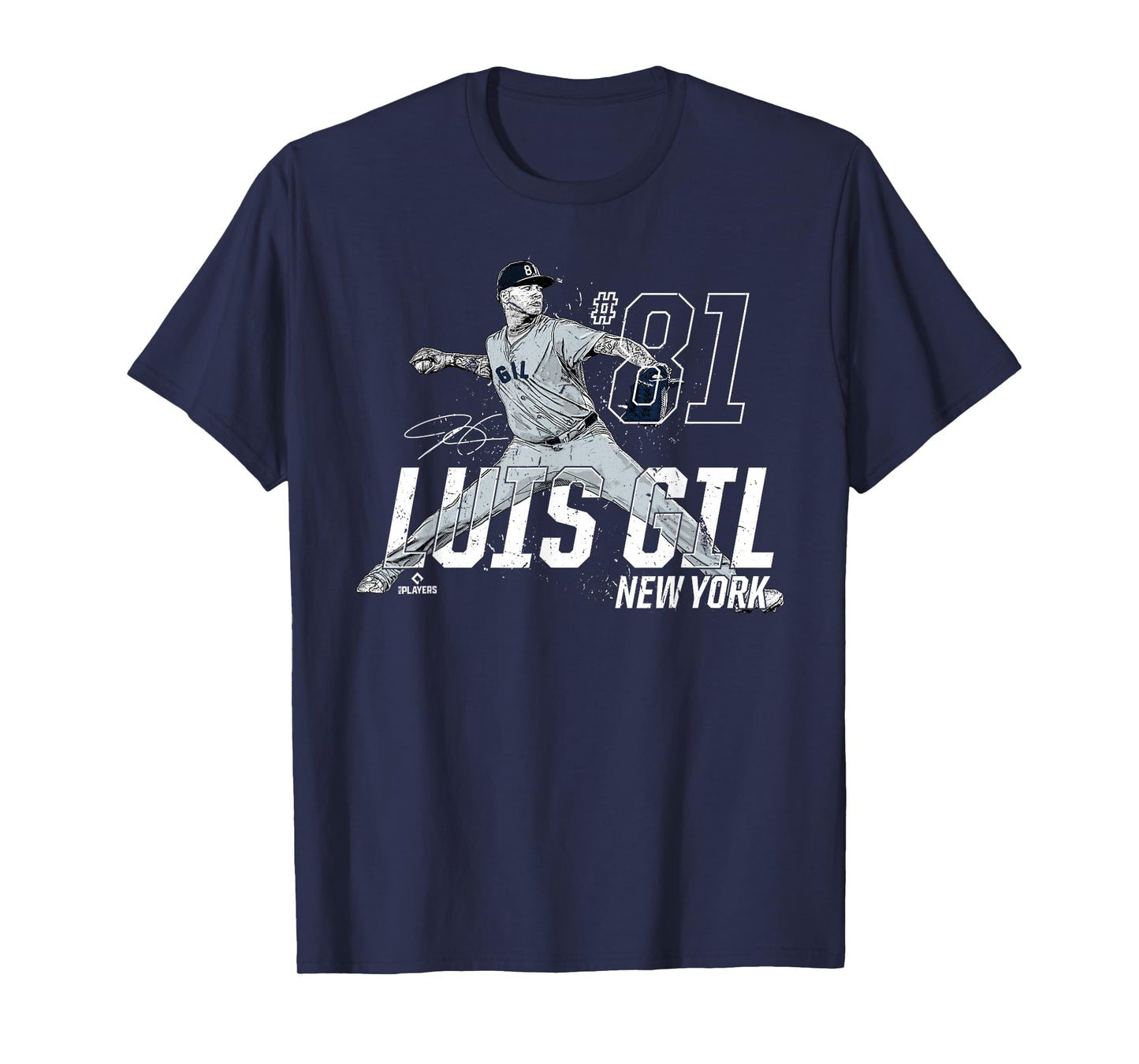 Dynamic Pose Luis Gil New York Baseball MLBPA T-Shirt