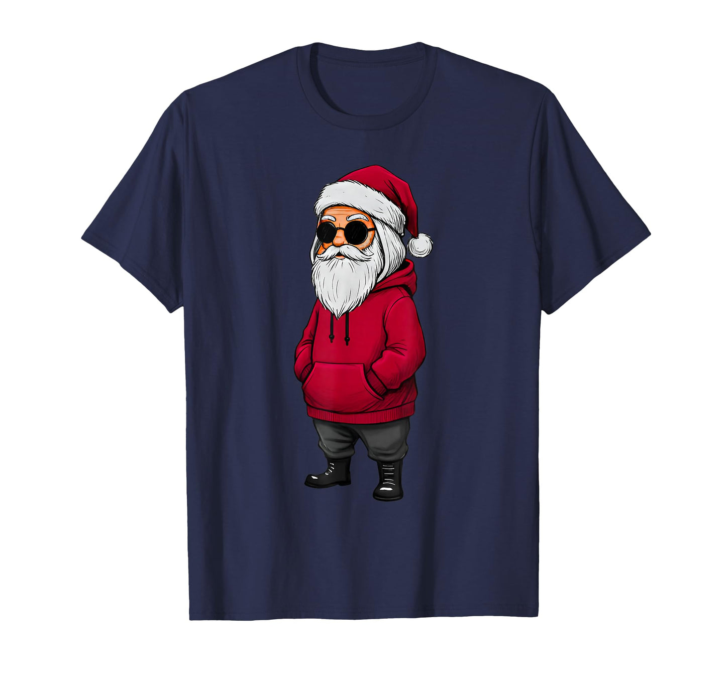 Santa Face with Sunglasses Christmas for Boys Men Kids T-Shirt