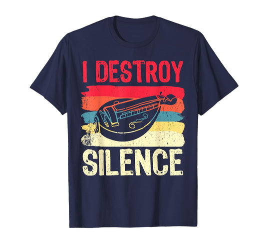 Funny Hurdy gurdy Shirt I Destroy Silence Musician Player T-Shirt