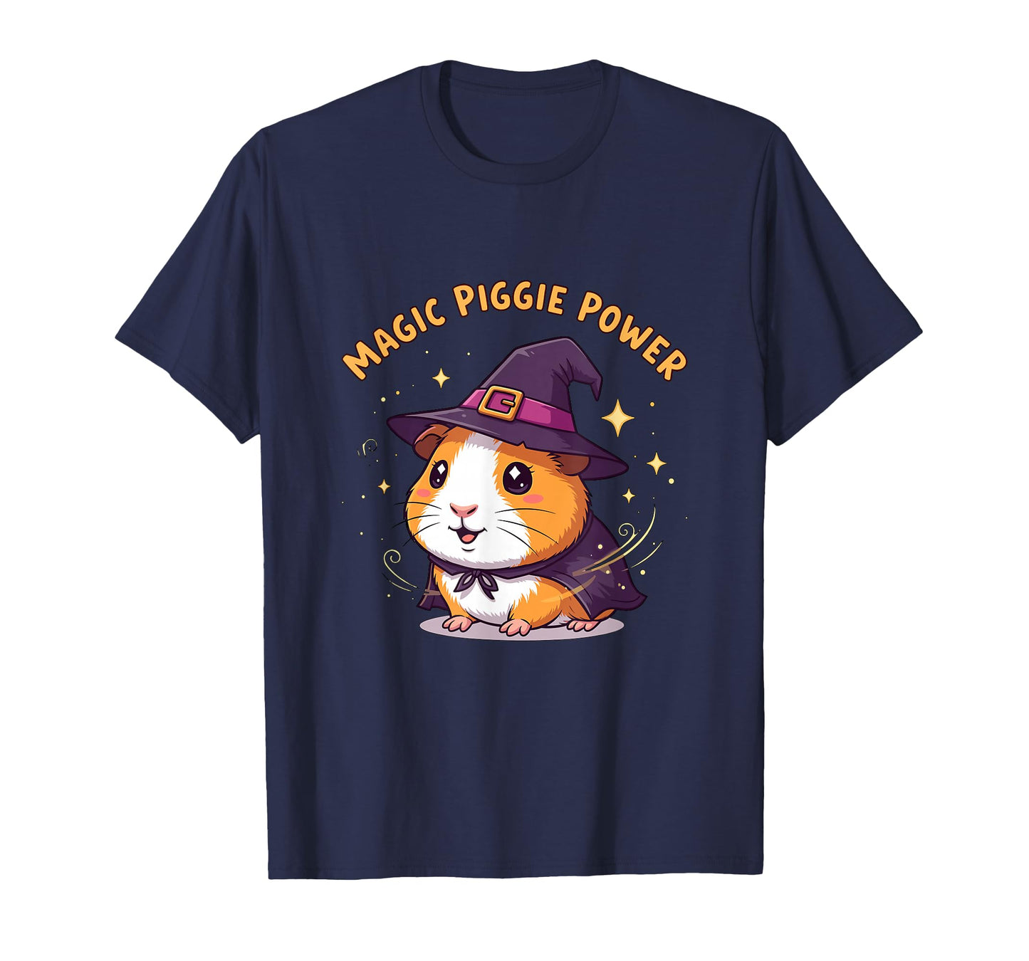 Funny Magic Piggie Power Guinea Pig Witch Halloween T-Shirt