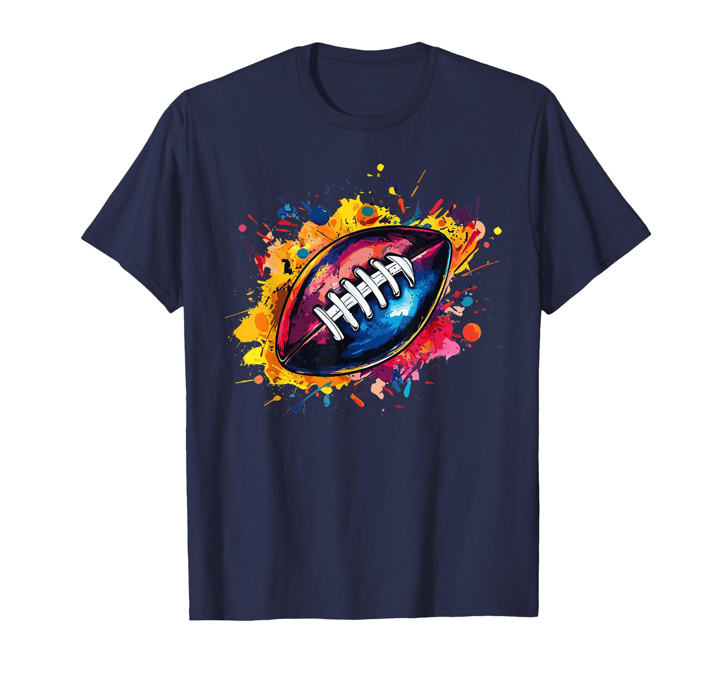 Football Designs. Unisex Football Graphic T-Shirt - Black, Small, Short Sleeve