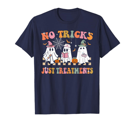 Funny Nurse Ghost for Scrub Life & Nursing Halloween Lovers T-Shirt