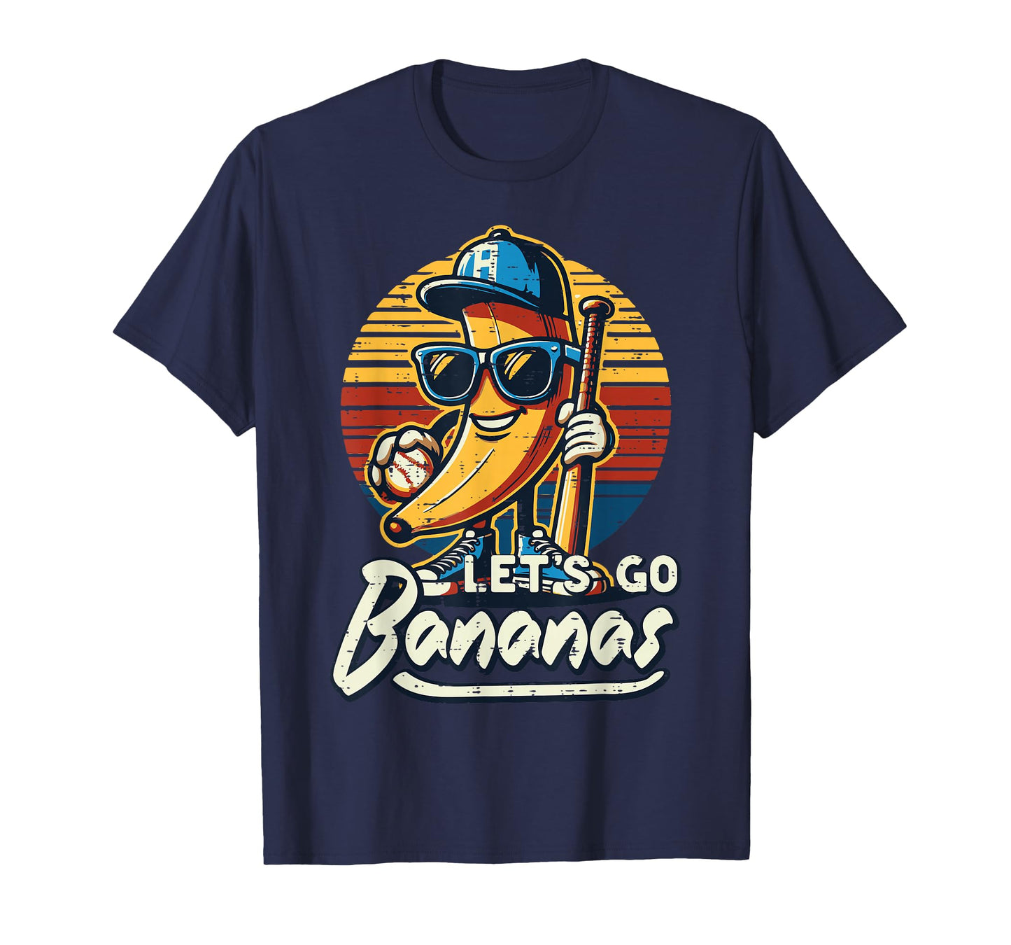 Lets Go Banana Retro Fruit Men Boys Kids T-Shirt
