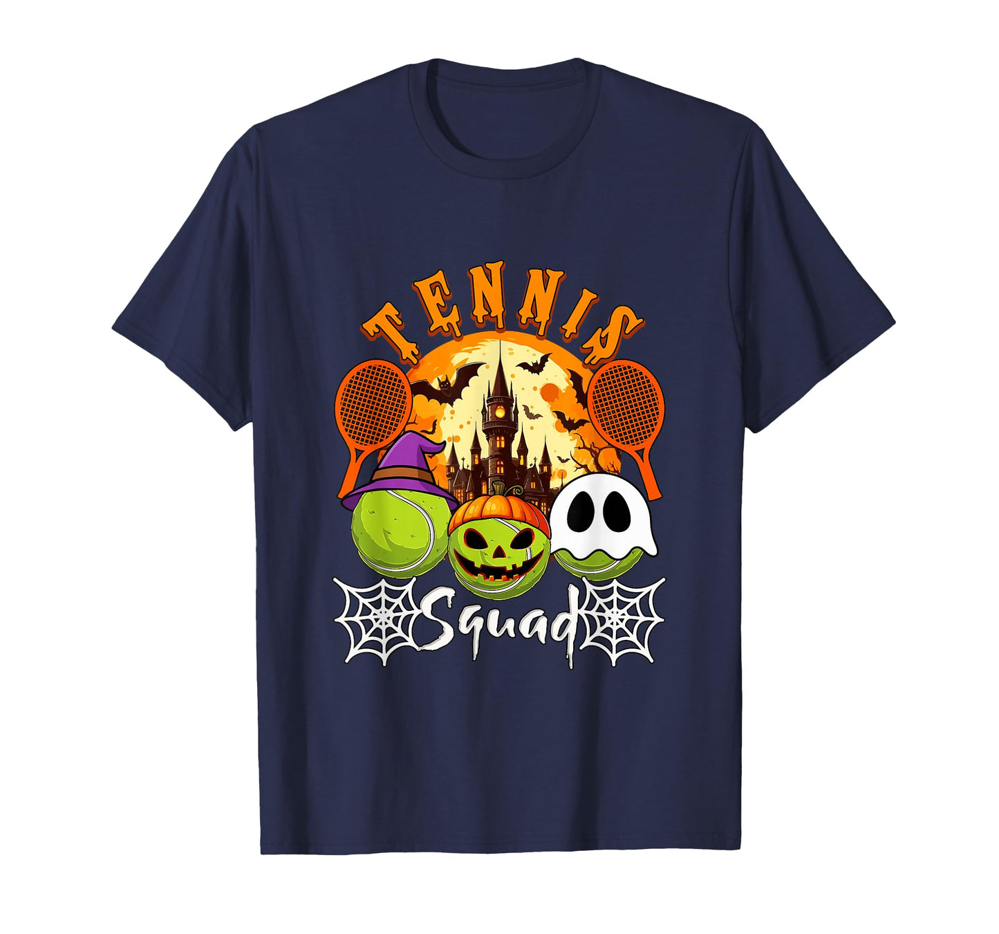 Tennis Squad Halloween Three Horror Balls Costume Player T-Shirt