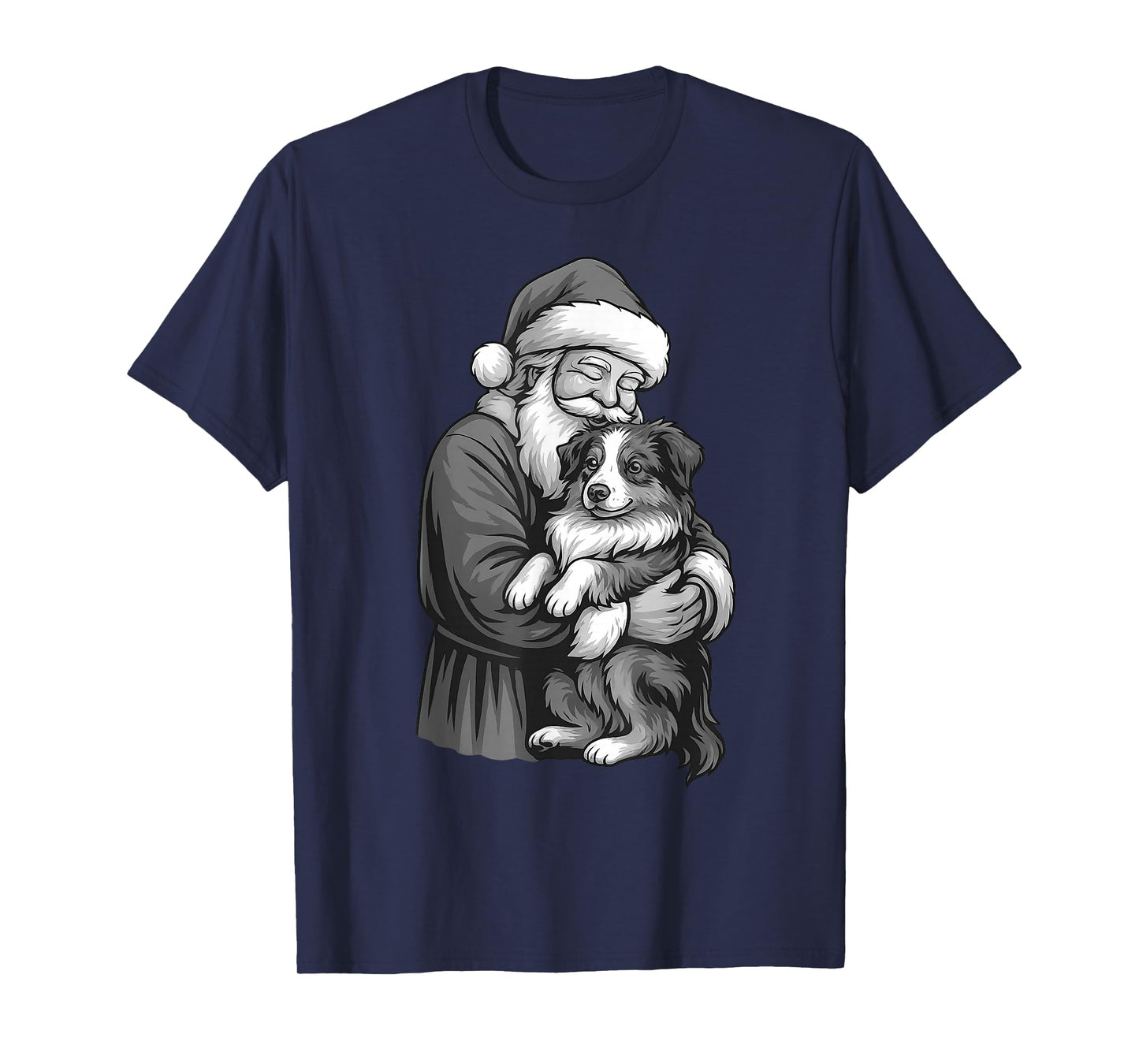 Australian Shepherd Santa Claus Christmas Dog Lover T-Shirt