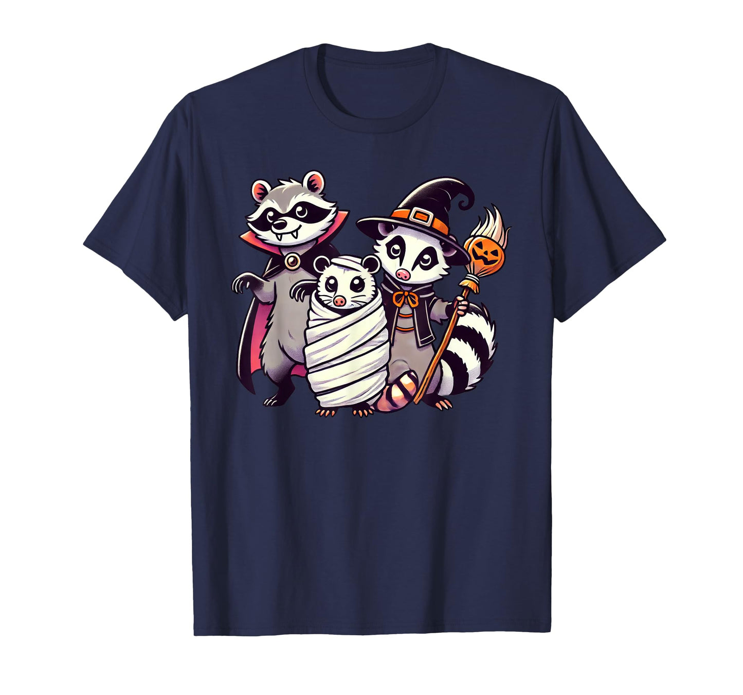 Raccoon Possum Skunk Halloween Costume T-Shirt