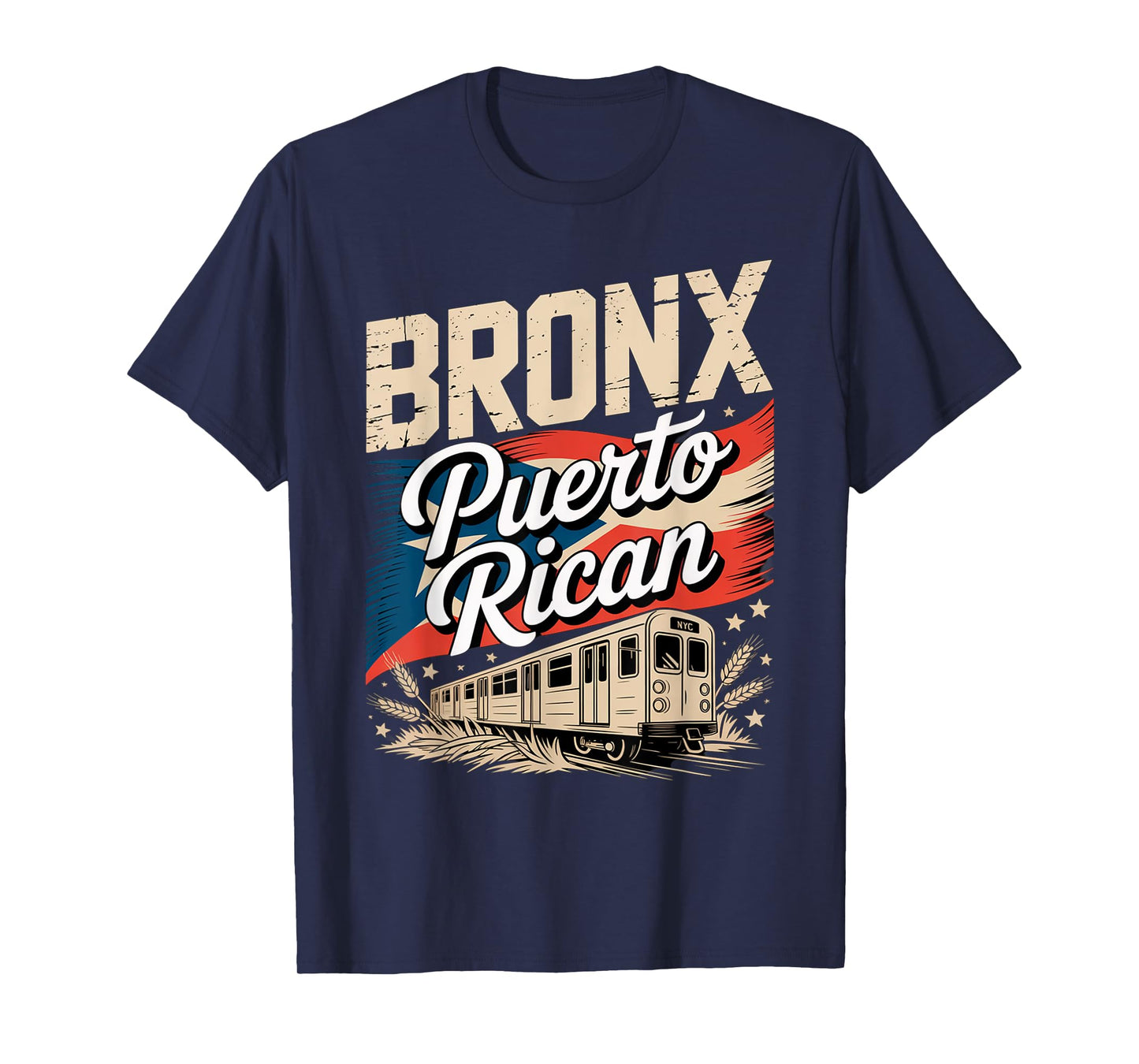 Bronx Puerto Rican Heritage Subway Train Vintage Urban Pride T-Shirt
