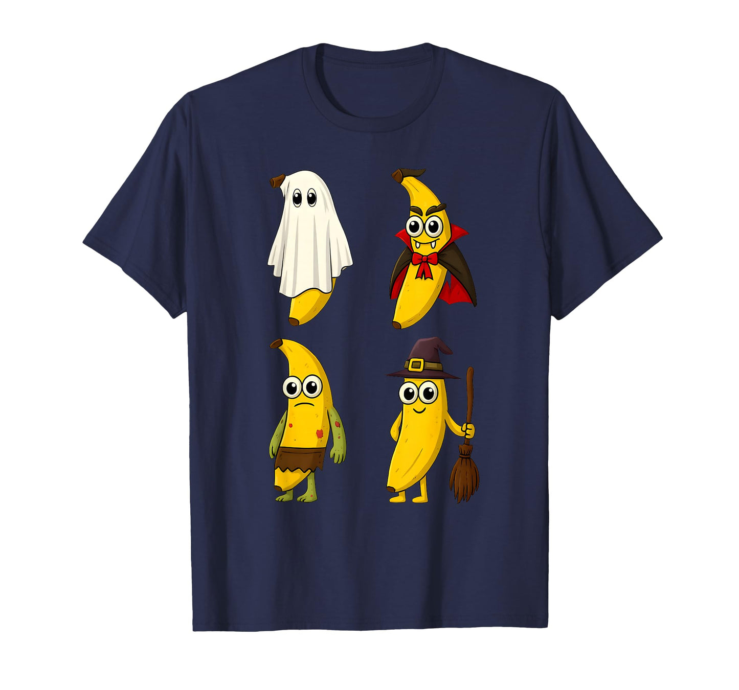 Funny Banana Ghost Witch Zombie Halloween Costume Boys Girls T-Shirt