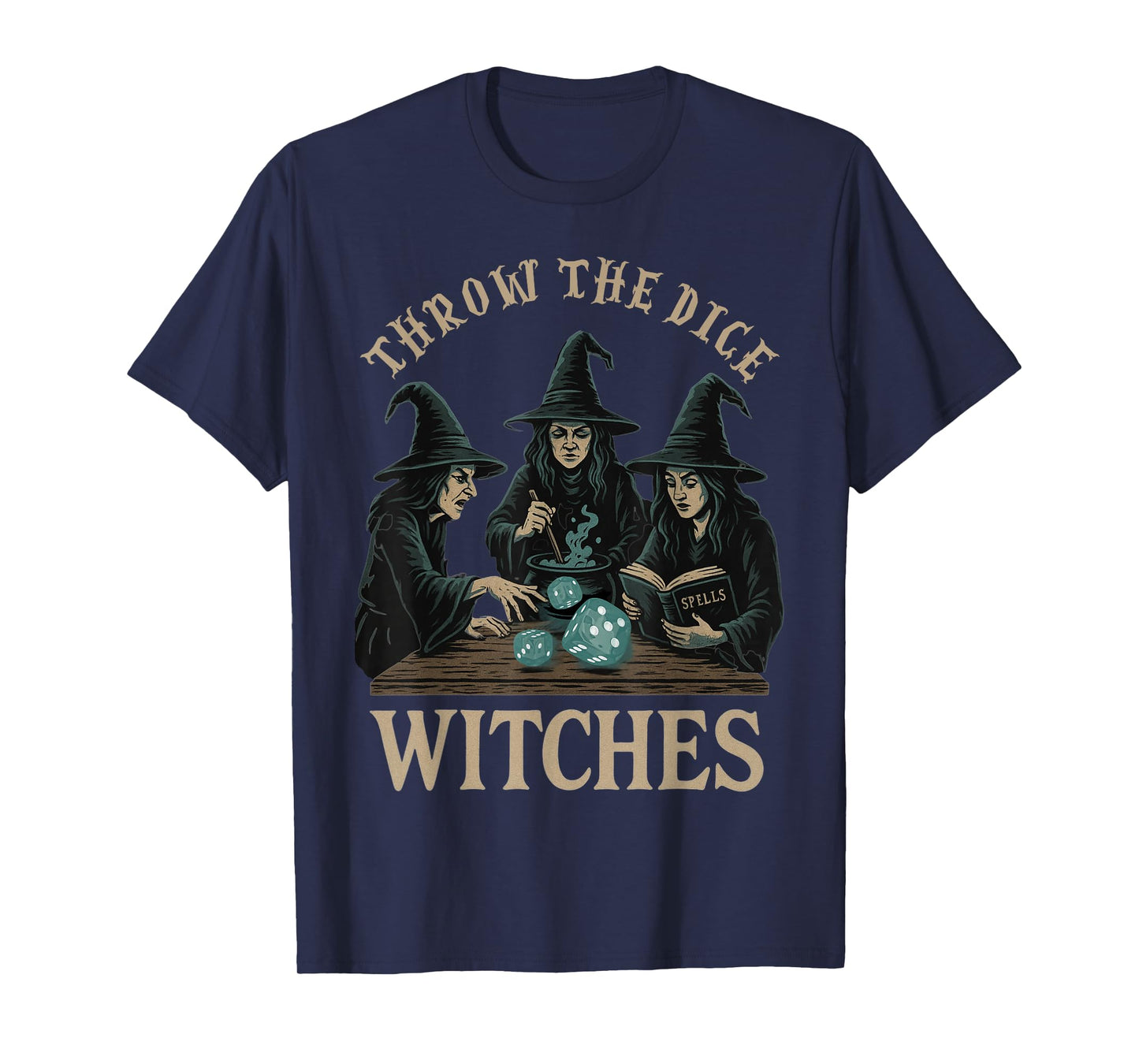 Throw The Dice Witches for Women Bunco Halloween Party T-Shirt