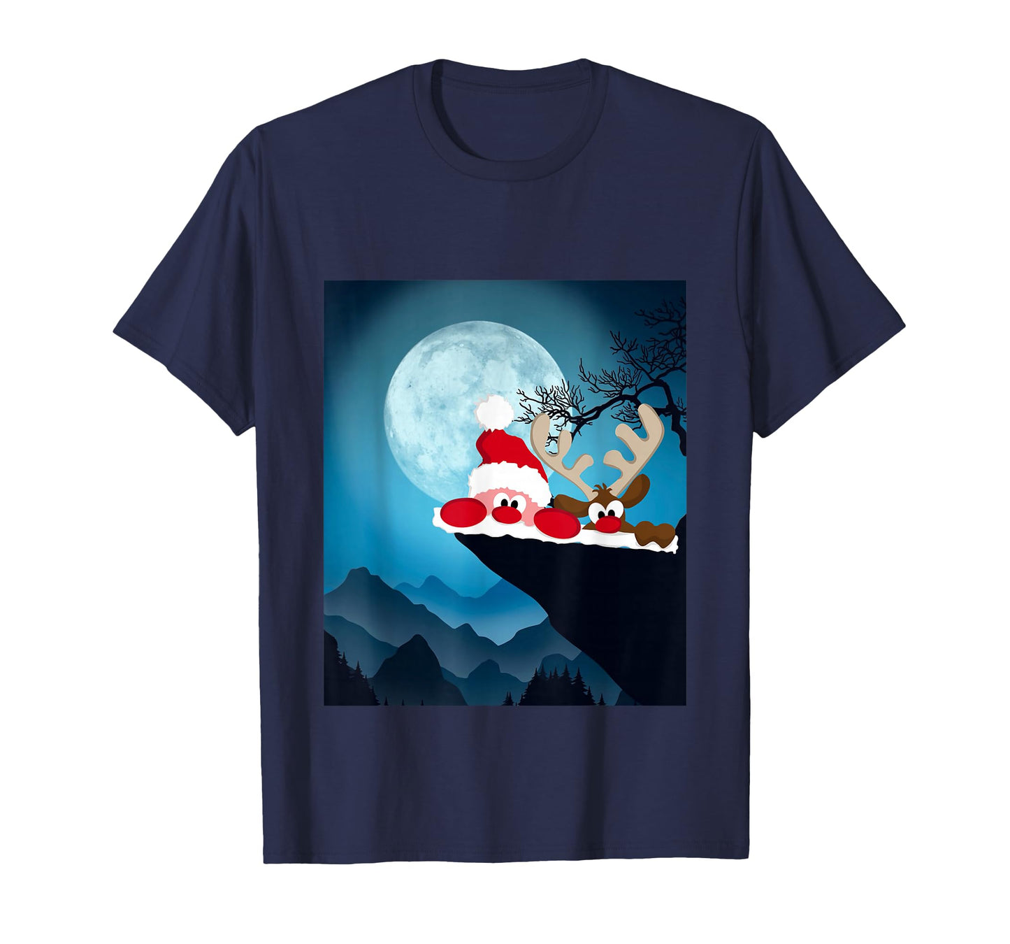 Merry Christmas Santa Claus and Reindeer T-Shirt