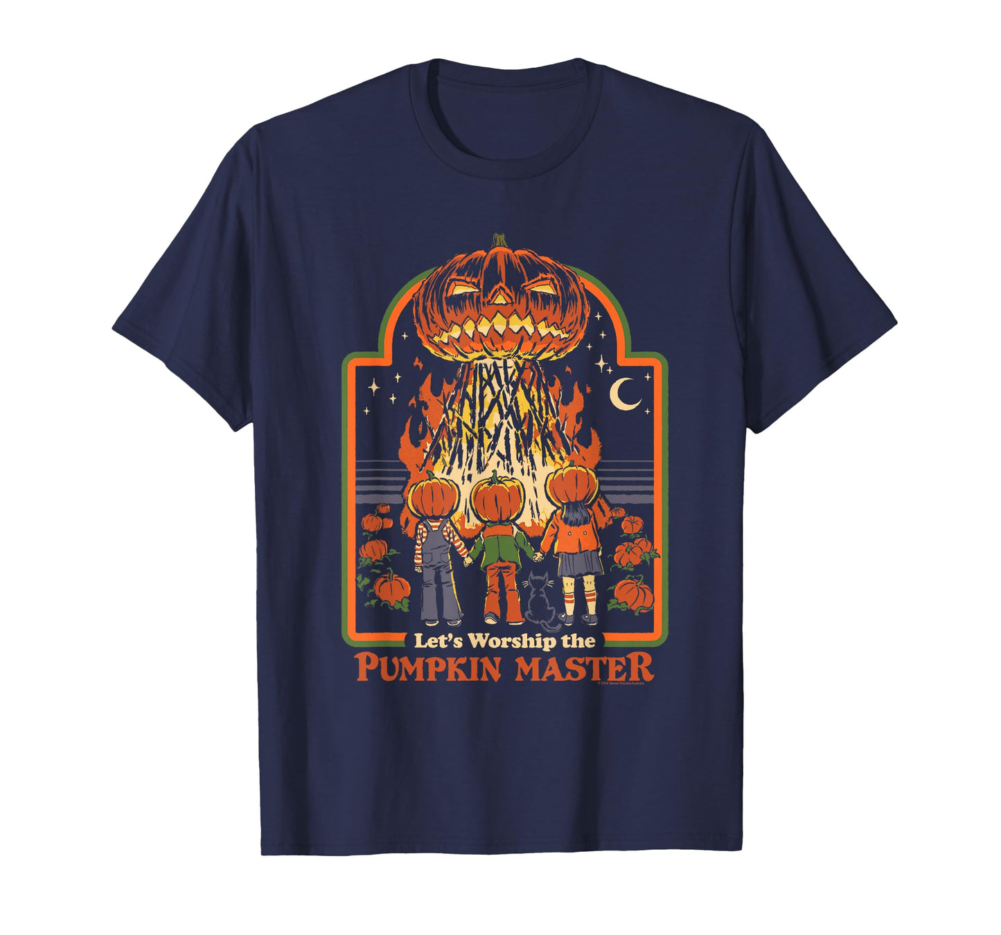Steven Rhodes Let's Worship The Pumpkin Master Dark Humor T-Shirt