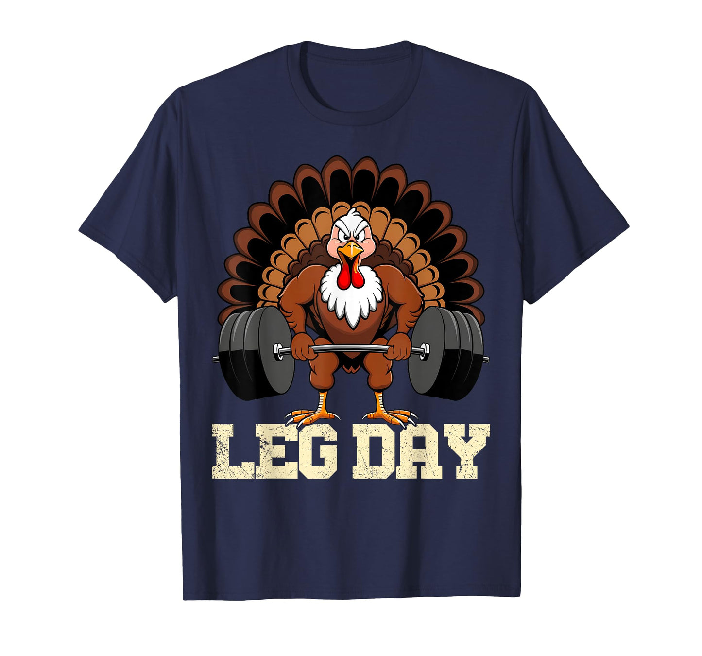 Turkey Lover Leg Day Weightlifting Gym Thanksgiving Vintage T-Shirt