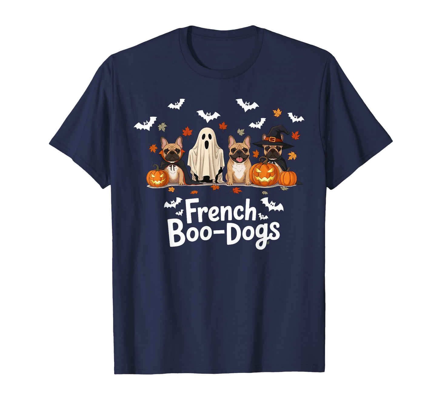 Halloween Pumpkin French Bulldog Fall Spooky Season T-Shirt
