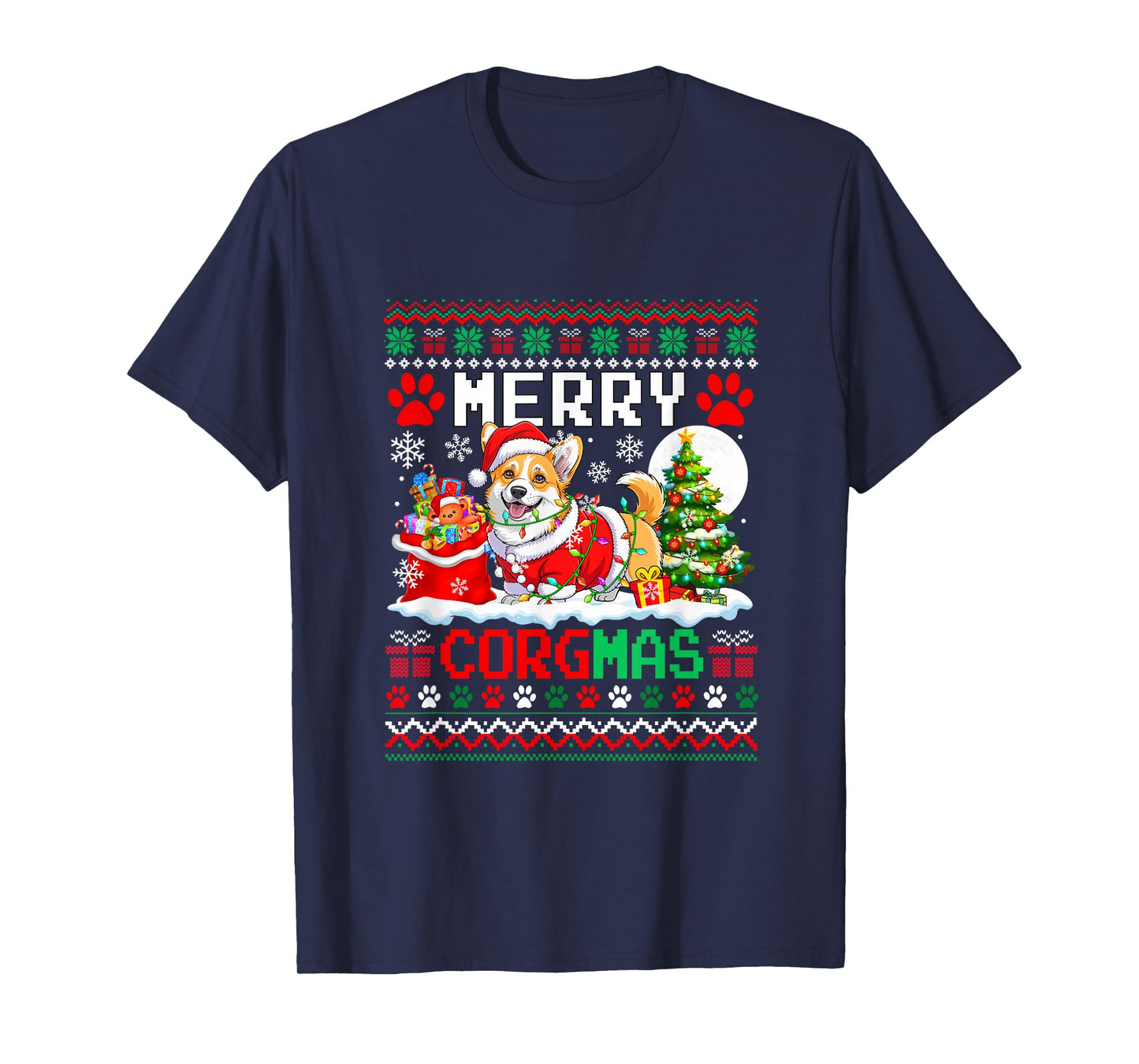 Merry Corgmas Christmas Sweater Santa Corgi Funny Owner T-Shirt