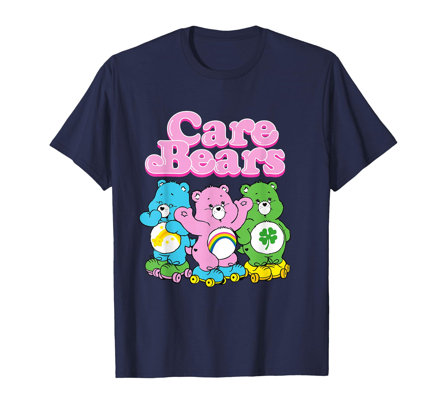 Care Bears Vintage Pink Roller Skate Bear Group T-Shirt
