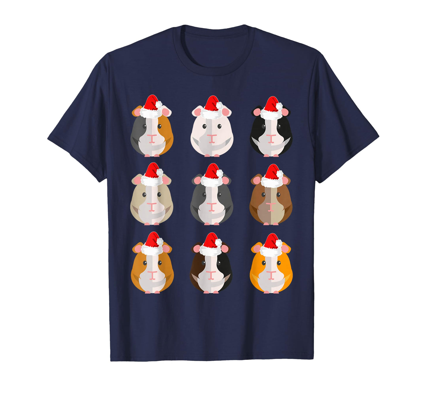 Guinea Pig Christmas Santa Claus X-Mas Piggies Outfit Design T-Shirt
