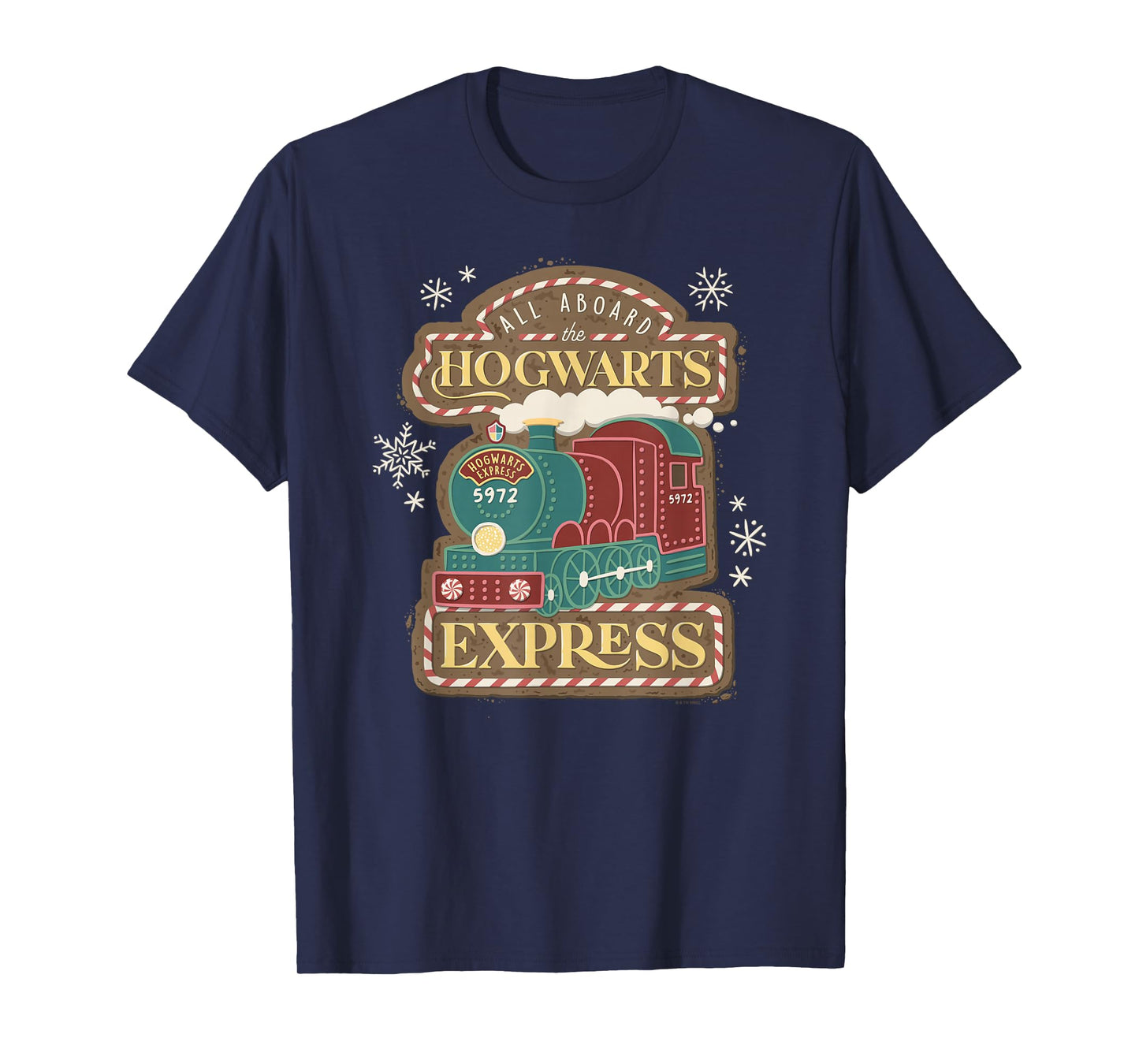 Harry Potter Christmas All Aboard Hogwarts Express Portrait T-Shirt
