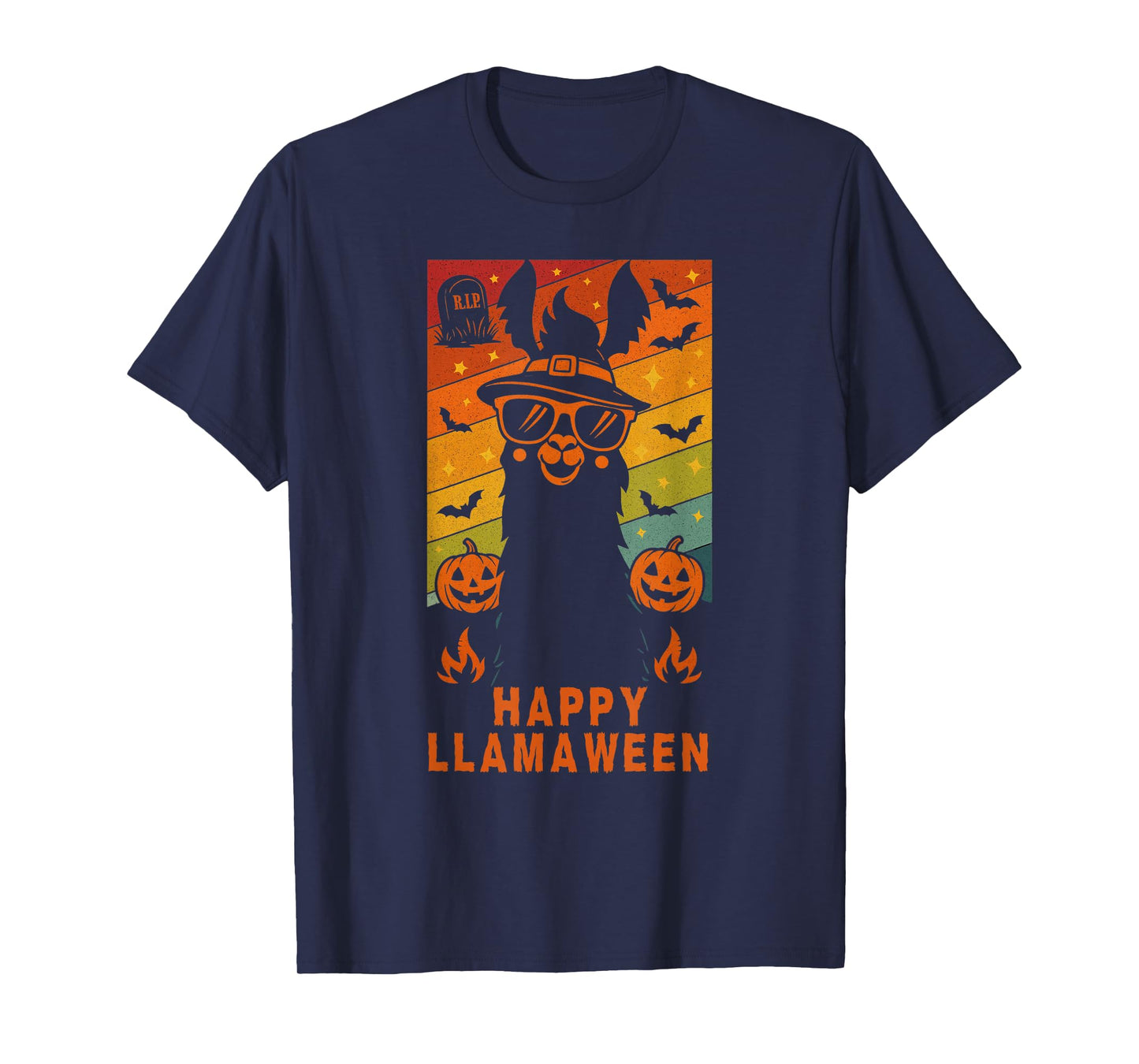 Happy Llamaween Funny Halloween Llama Costume Alpaca T-Shirt
