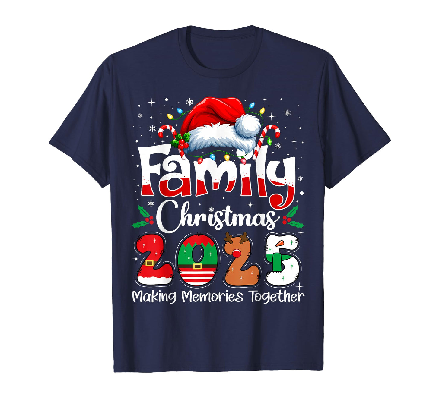 Family Christmas 2025 Matching Outfit Xmas Squad Santa T-Shirt