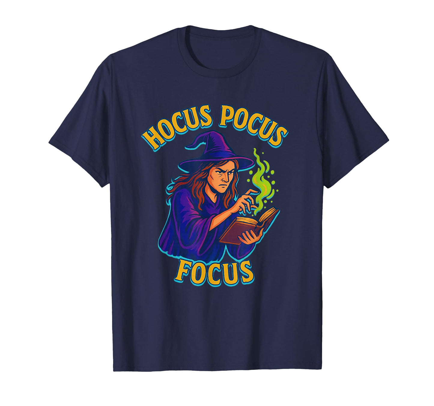 Hocus Pocus Focus Witchcore Spellbook Sorcery Illustration T-Shirt