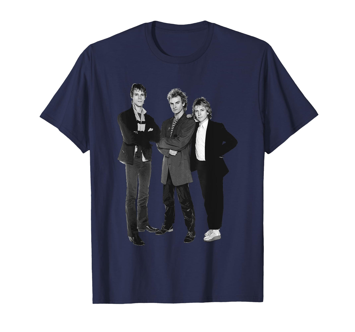 Sting Andy Summers & Stewart Copeland The Police Band Photo T-Shirt