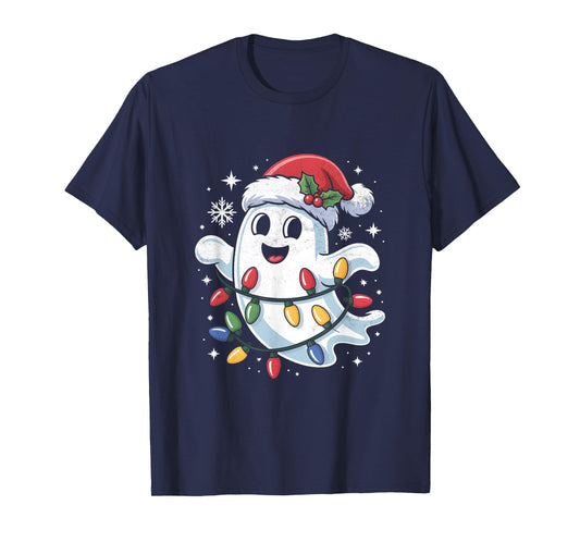 Ghost Christmas Spooky Santa T-Shirt