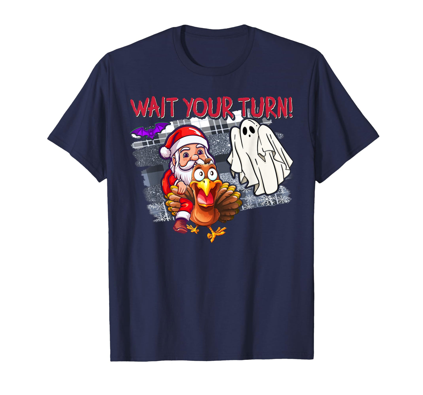 Funny Halloween Thanksgiving Christmas HallowThanksMas T-Shirt