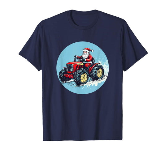 Farmer Santa Claus Plows into Christmas Fun for Season T-Shirt