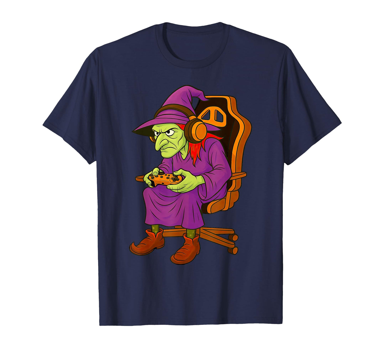Halloween Witch Gamer Gaming Video Game Boys Girls Kids T-Shirt