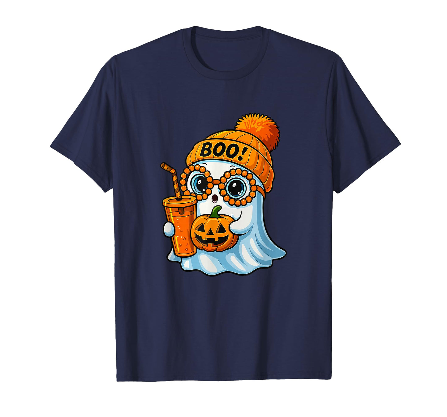 Ghost Drink Pumpkin Spice Halloween Spooky Season Boo Ghost T-Shirt
