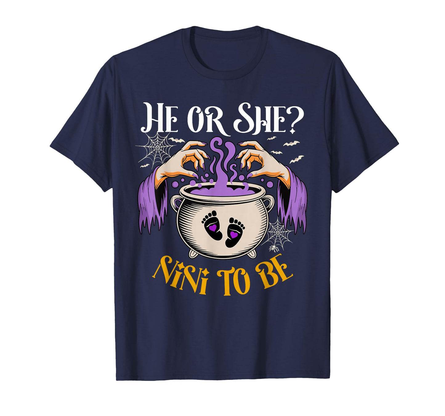 He Or She Nini to Be Baby Reveal Halloween Costume T-Shirt