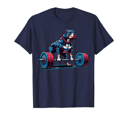 Pitbull Deadlifting Shirt, Pit Bull Gym Workout Deadlift Gym T-Shirt