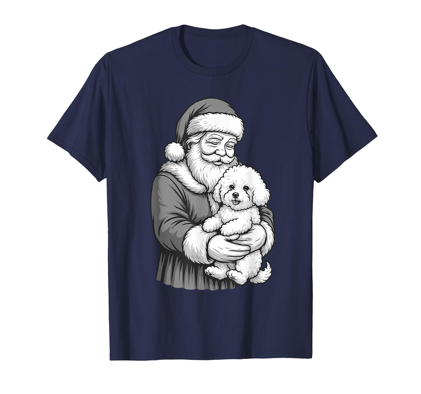 Bichon Frise Santa Claus Christmas Dog Lover T-Shirt