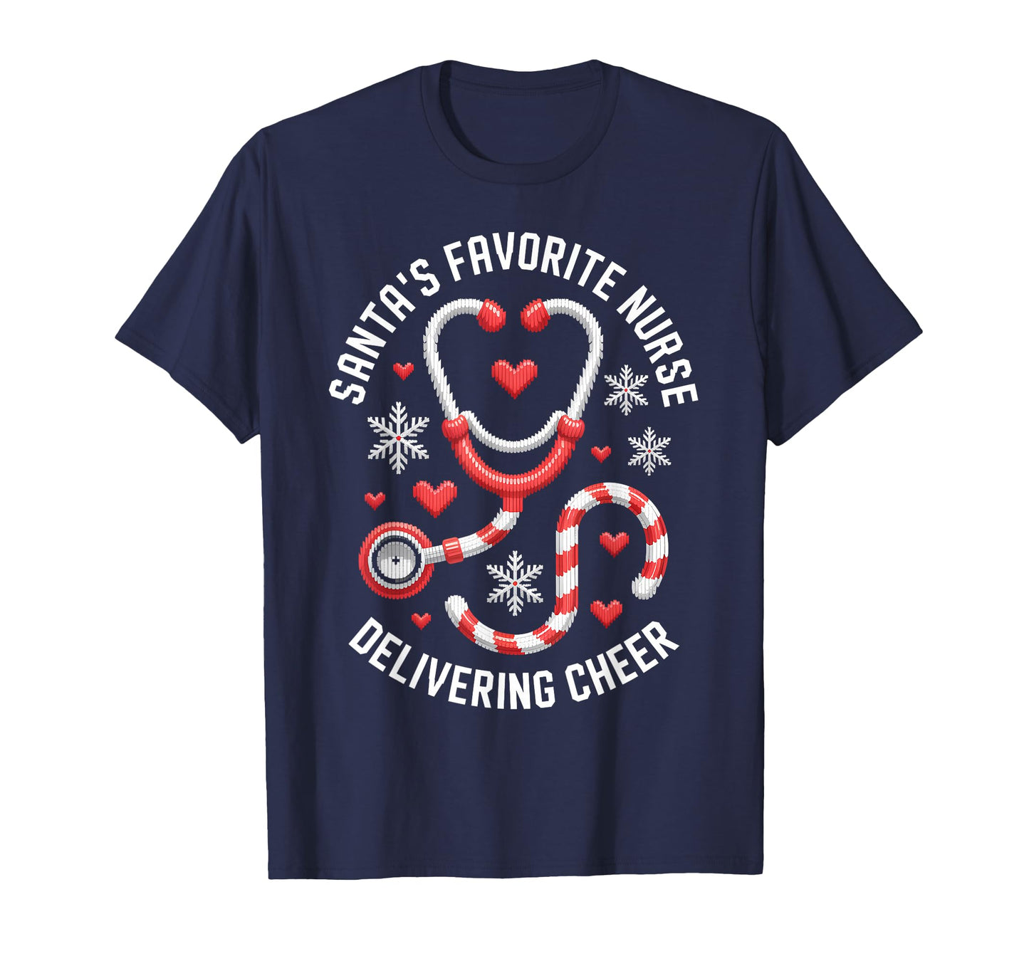 Santa’s Favorite Nurse Christmas Delivering Cheer T-Shirt