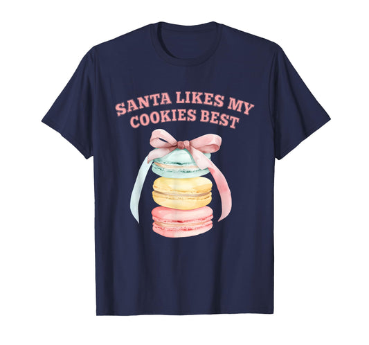 Santa Likes My Cookies Best Funny Christmas T-Shirt